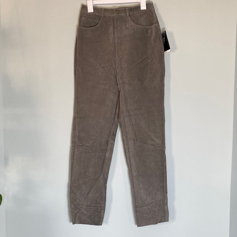 Lew Magram Suede Grey Pants Size 12